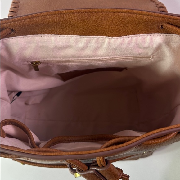 Women’s Style & Co Whipstitch Tortoise Shell Backpack Bag - Picture 7 of 7